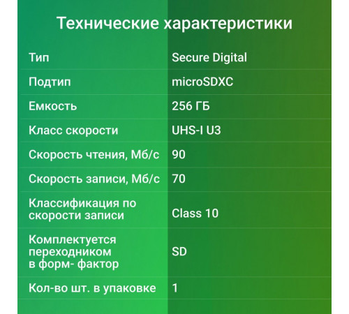 Карта памяти DIGMA MicroSDXC Class 10 Card30 DGFCA256A03