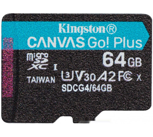 Карта памяти Kingston Canvas Go! microSDXC 64GB SDCG4/64GB