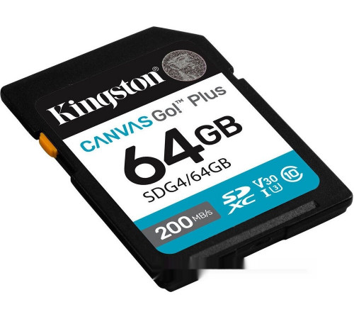 Карта памяти Kingston Canvas Go! Plus SDXC 64GB SDG4/64GB