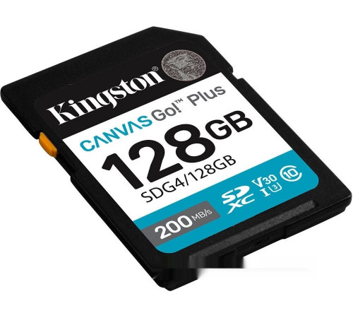 Карта памяти Kingston Canvas Go! Plus SDXC 128GB SDG4/128GB