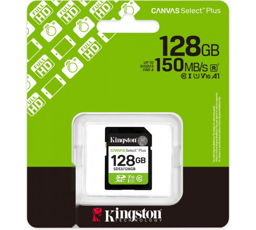 Карта памяти Kingston Canvas Select Plus SDXC 128GB SDS3/128GB