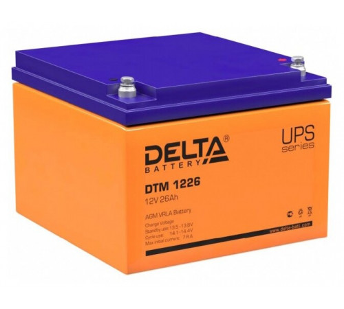 Аккумулятор для ИБП DELTA DTM 1226 (12В/26 А·ч)