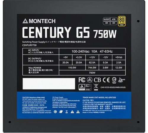 Блок питания Montech Century G5 750W