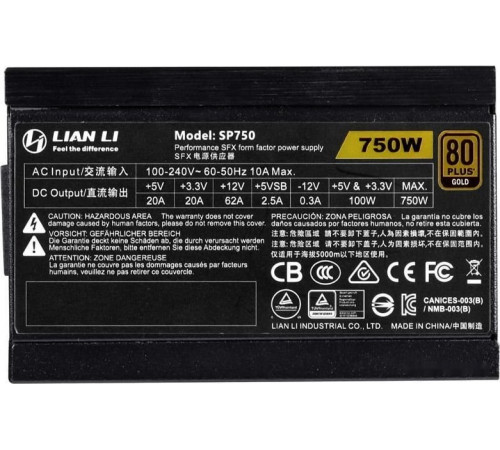 Блок питания Lian Li SP750 G89.SP750B.00EU