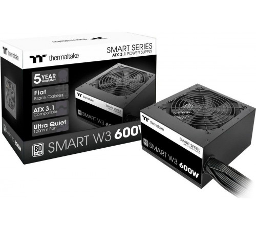 Блок питания Thermaltake Smart W3 600W PS-SPW-0600NNFAWE-1