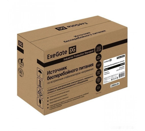Источник бесперебойного питания Exegate Power Smart ULB-650.LCD.AVR.1SH.2C13 EX292769RUS