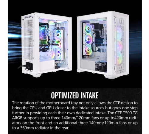 Корпус Thermaltake CTE T500 TG ARGB Snow CA-1X8-00F6WN-01