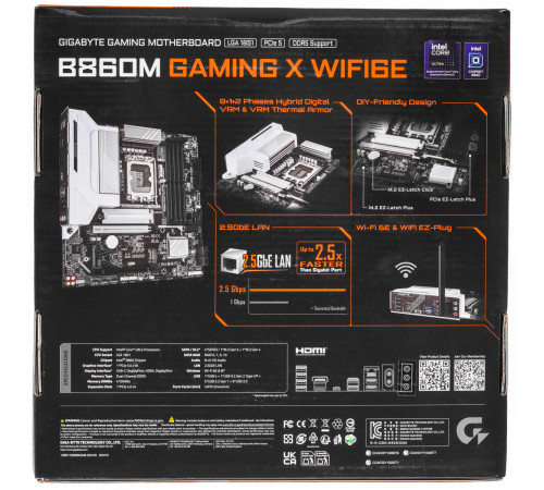 Материнская плата Gigabyte B860M Gaming X WiFi6E