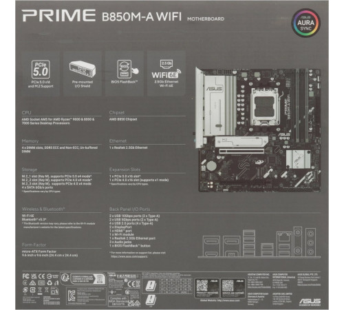 Материнская плата Asus Prime B850M-A WiFi