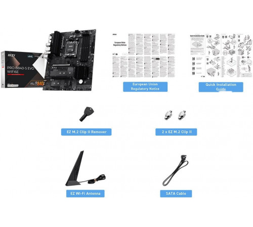 Материнская плата MSI Pro B840-S Evo WiFi6E