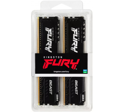 Модуль памяти Kingston FURY Beast 2x32GB DDR4 PC4-25600 KF432C16BBK2/64