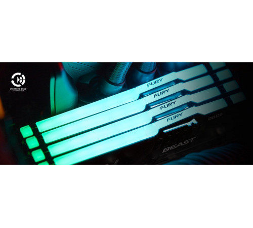 Модуль памяти Kingston FURY Beast RGB 16ГБ DDR5 5200 МГц KF552C40BBA-16