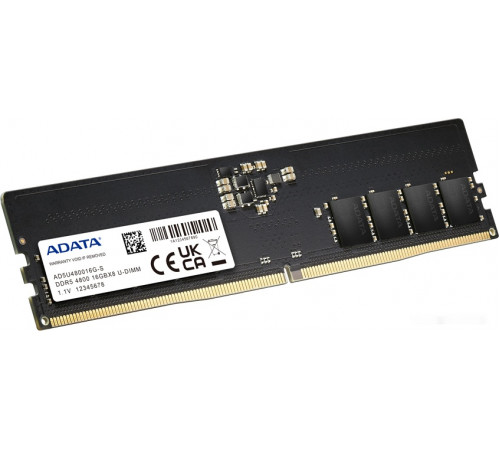 Модуль памяти A-Data 16ГБ DDR5 4800 МГц AD5U480016G-S
