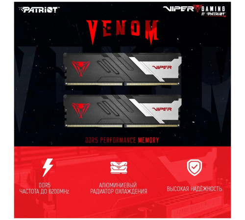 Модуль памяти Patriot Viper Venom RGB 2x8ГБ DDR5 5600МГц PVV516G560C40K