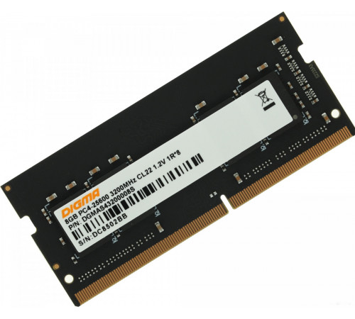 Модуль памяти DIGMA 8ГБ DDR4 SODIMM 3200 МГц DGMAS43200008S