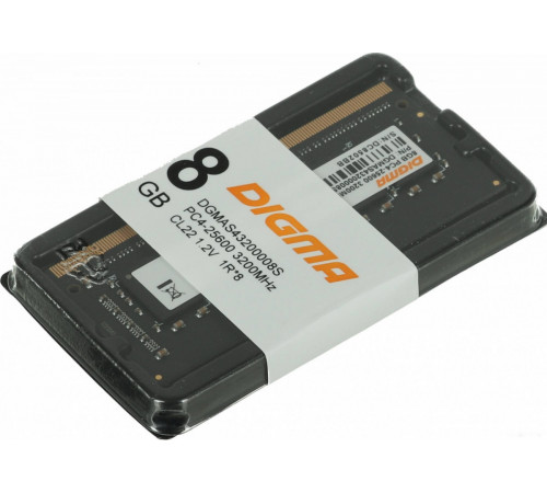 Модуль памяти DIGMA 8ГБ DDR4 SODIMM 3200 МГц DGMAS43200008S