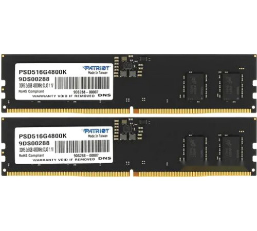 Модуль памяти Patriot Signature Line 2x8ГБ DDR5 4800 МГц PSD516G4800K