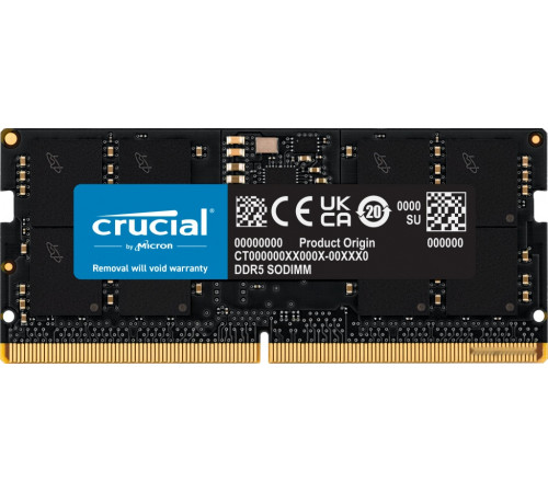 Модуль памяти Crucial 16ГБ DDR5 SODIMM 4800 МГц CT16G48C40S5
