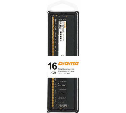 Модуль памяти DIGMA 16ГБ DDR4 3200 МГц DGMAD43200016D