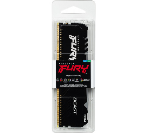 Модуль памяти Kingston FURY Beast RGB 8ГБ DDR4 3200 МГц KF432C16BB2A/8