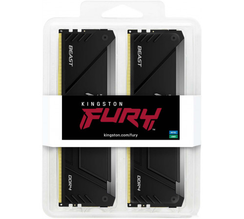 Модуль памяти Kingston FURY Beast RGB 2x16ГБ DDR4 3200 МГц KF432C16BB2AK2/32