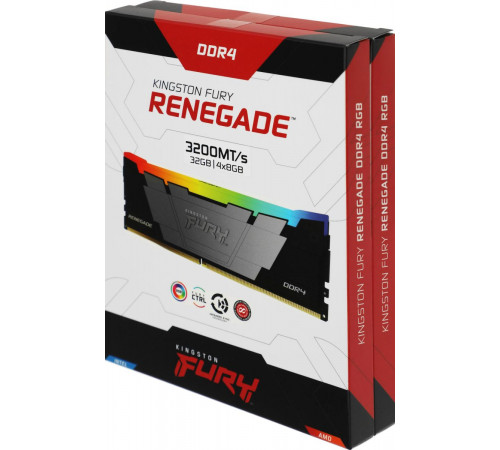 Модуль памяти Kingston FURY Renegade RGB 4x8ГБ DDR4 3200 МГц KF432C16RB2AK4/32