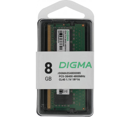 Модуль памяти DIGMA 8ГБ DDR5 SODIMM 4800 МГц DGMAS5480008S