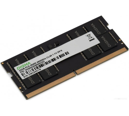 Модуль памяти DIGMA 16ГБ DDR5 SODIMM 4800 МГц DGMAS54800016S