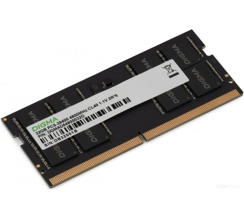 Модуль памяти DIGMA 16ГБ DDR5 SODIMM 4800 МГц DGMAS54800016S