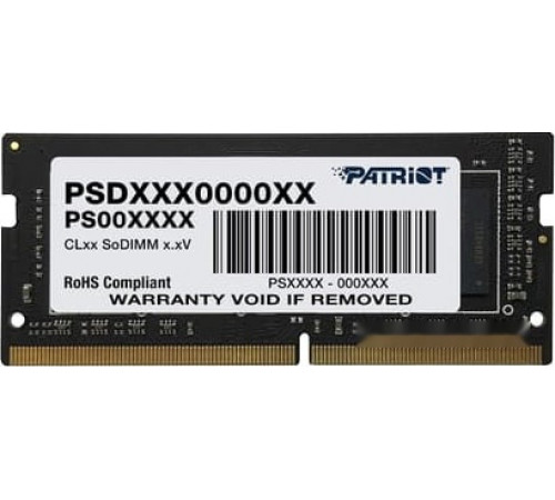 Модуль памяти Patriot 8GB DDR4 SODIMM PC4-21300 PSD48G26662S