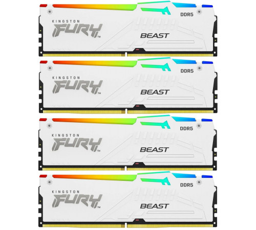 Модуль памяти Kingston FURY Beast RGB 4x16ГБ DDR5 5200 МГц KF552C40BWAK4-64