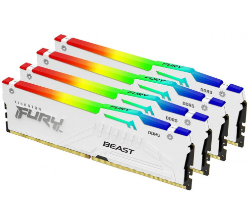 Модуль памяти Kingston FURY Beast RGB 4x16ГБ DDR5 5200 МГц KF552C40BWAK4-64