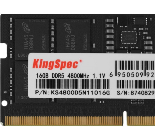 Модуль памяти KingSpec 16ГБ DDR5 SODIMM 4800 МГц KS4800D5N11016G