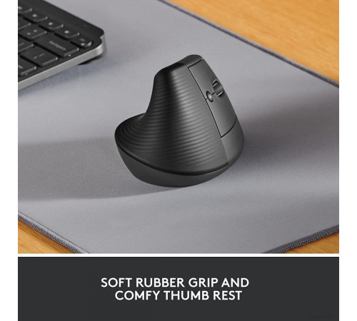 Вертикальная мышь Logitech Lift (графит)