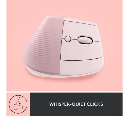 Вертикальная мышь Logitech Lift (розовый)