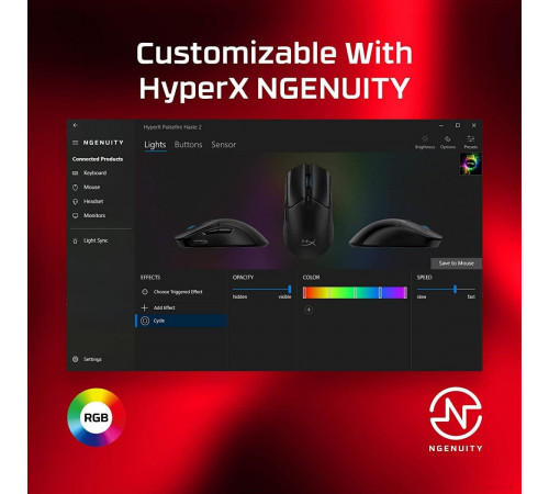 Игровая мышь HyperX Pulsefire Haste 2 (черный)