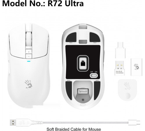 Игровая мышь A4Tech Bloody R72 Ultra (белый)