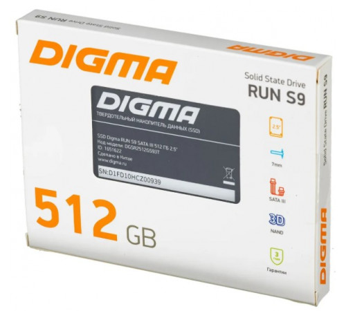 SSD DIGMA Run S9 512GB DGSR2512GS93T