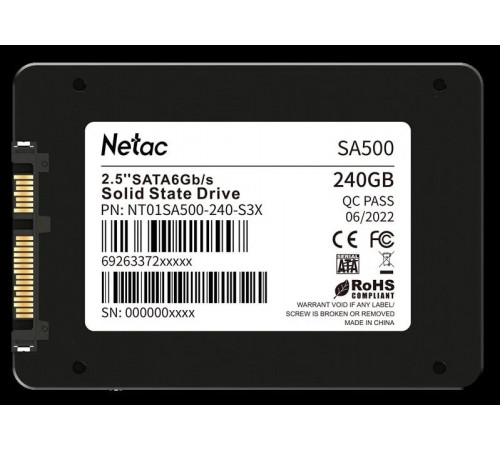 SSD Netac SA500 240GB NT01SA500-240-S3X