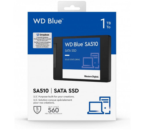 SSD Western Digital Blue SA510 1TB WDS100T3B0A