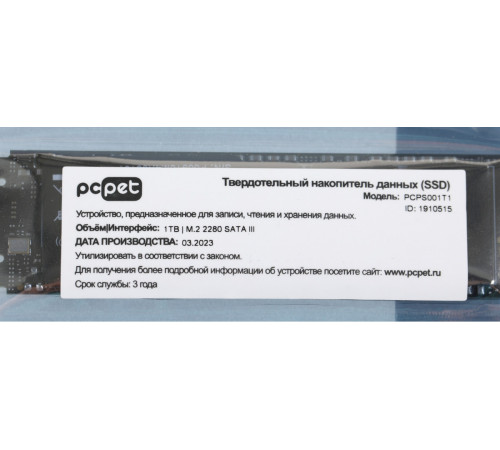 SSD PC PET 1TB PCPS001T1