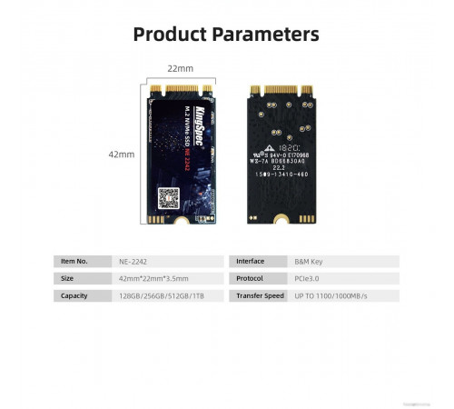 SSD KingSpec NE-256-2242 256GB