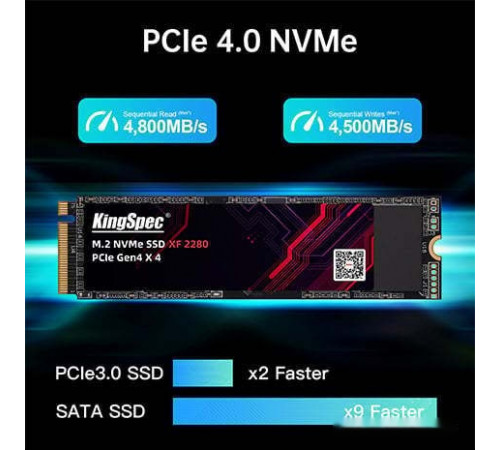 SSD KingSpec PCle 4.0 XF Series 512GB