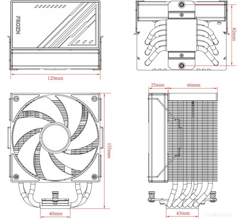 Кулер для процессора ID-COOLING Frozn A610 Black