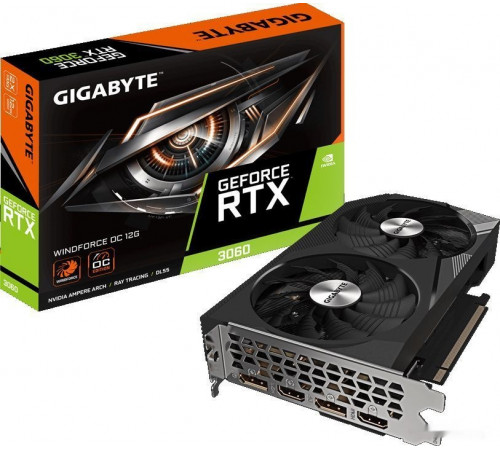 Видеокарта Gigabyte GeForce RTX 3060 Windforce OC 12G GV-N3060WF2OC-12GD (rev. 2.0)