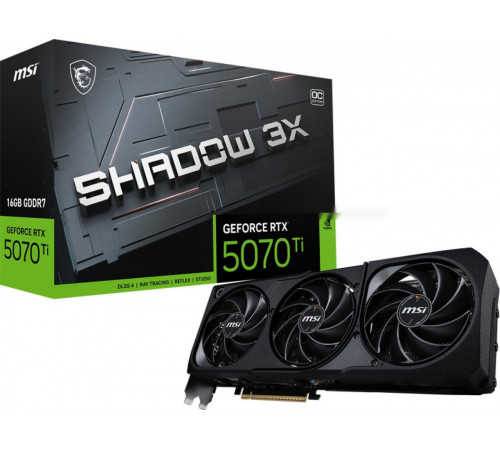 Видеокарта MSI GeForce RTX 5070 Ti 16G Shadow 3X OC