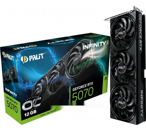 Видеокарта PALIT GeForce RTX 5070 Infinity 3 OC NE75070S19K9-GB2050S