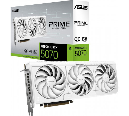Видеокарта Asus Prime GeForce RTX 5070 White OC Edition PRIME-RTX5070-O12G-WHITE