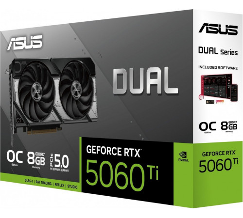 Видеокарта Asus Dual GeForce RTX 5060 Ti 8GB GDDR7 OC Edition DUAL-RTX5060TI-O8G