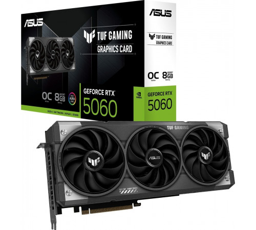 Видеокарта Asus TUF Gaming GeForce RTX 5060 8GB GDDR7 OC Edition TUF-RTX5060-O8G-GAMING